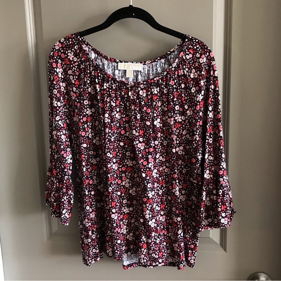 Michael Kors Tops - Michael Kors Bell Sleeve Floral Shirt